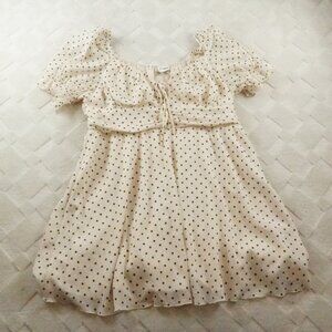 ARULA Cream Polka Dot Dress
